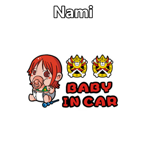 One Piece 'Nami | Baby In Car | Pacifier' Vinyl Car Sticker