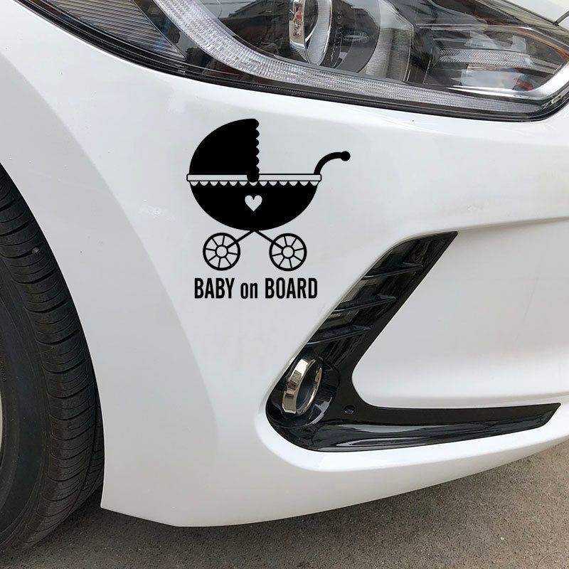 Cute 'Baby On Board | Baby Carriage | 1.0' Vinyl Car Sticker
