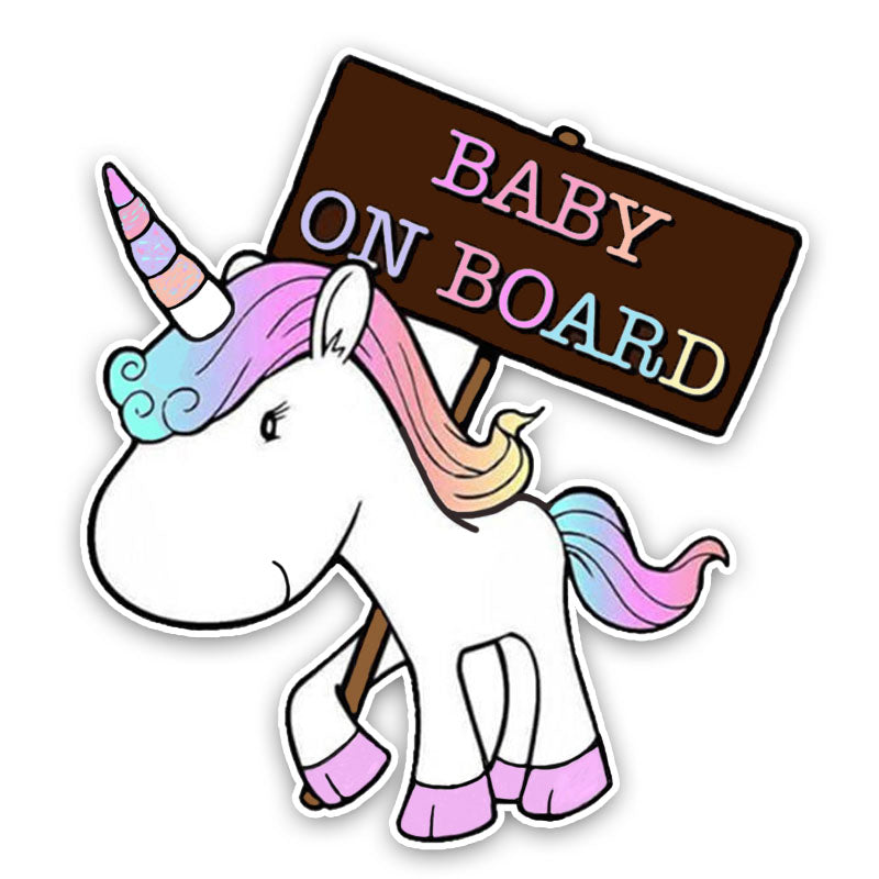 Baby On Board 'Charming Baby Unicorn' Vinyl Car Sticker