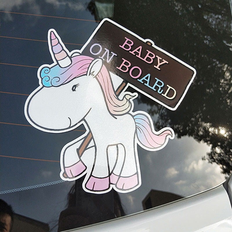Baby On Board 'Charming Baby Unicorn' Vinyl Car Sticker