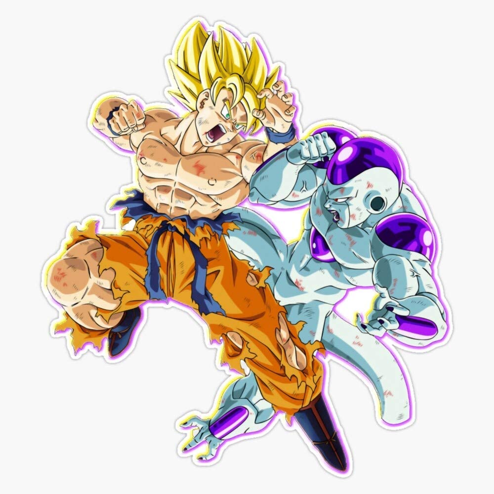 Dragon Ball Z 'Goku vs. Frieza | Super Saiyan | Fighting' Vinyl Car Sticker