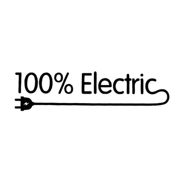 Funny '100% Electric' Vinyl Car Sticker