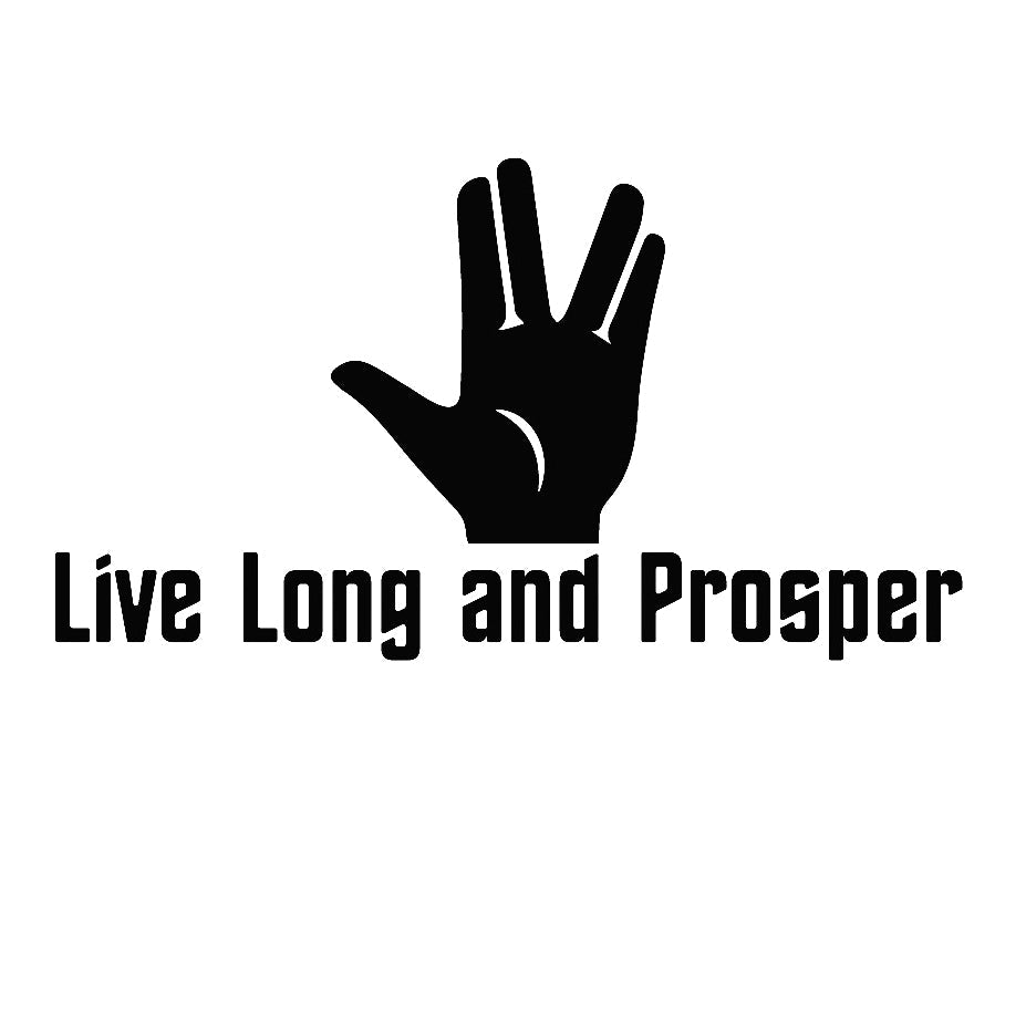 Star Trek 'Live Long And Prosper | Vulcan Salute | 1.0' Vinyl Car Sticker