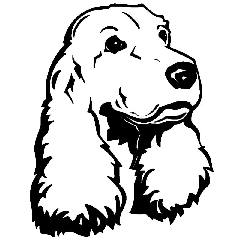 Cocker Spaniel Dog 'Looking Up' Vinyl Car Sticker