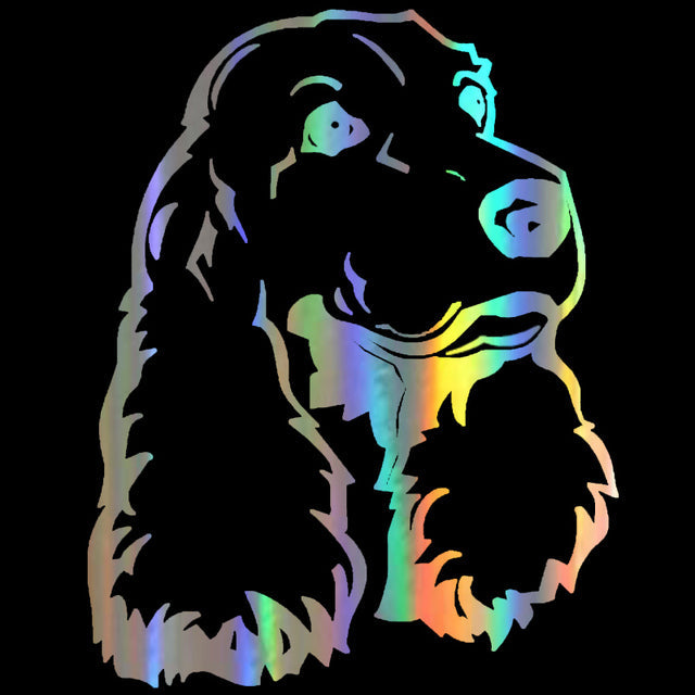 Cocker Spaniel Dog 'Looking Up' Vinyl Car Sticker