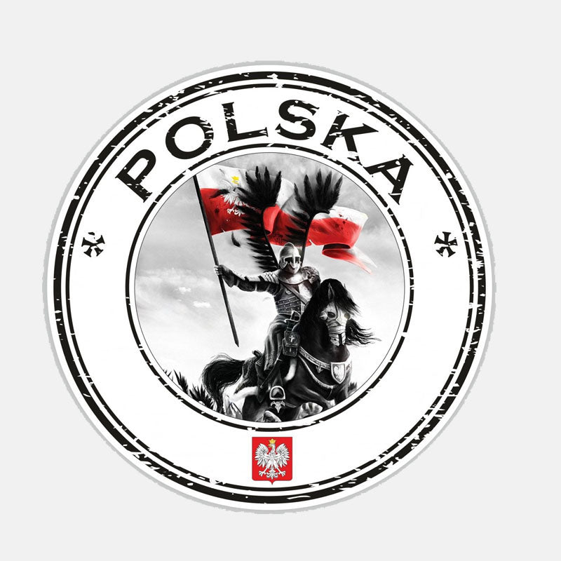 Flag of Poland 'Winged Hussar | Polska Seal' Vinyl Car Sticker