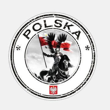 Flag of Poland 'Winged Hussar | Polska Seal' Vinyl Car Sticker