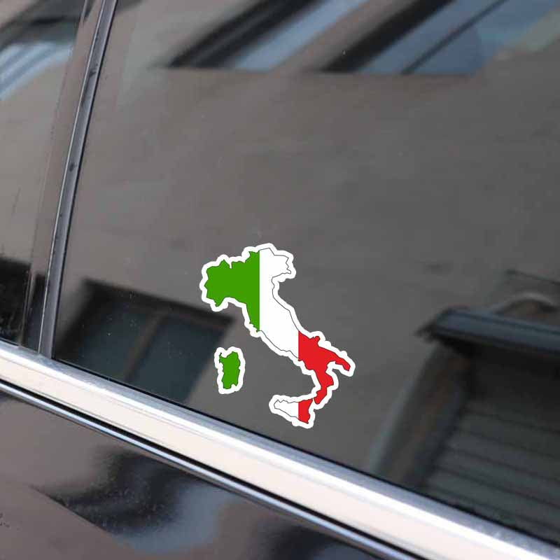 Flag of Italy 'Map' Vinyl Car Sticker