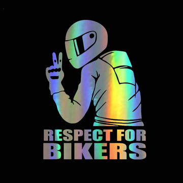 Cool 'Respect for Bikers' Vinyl Car Sticker