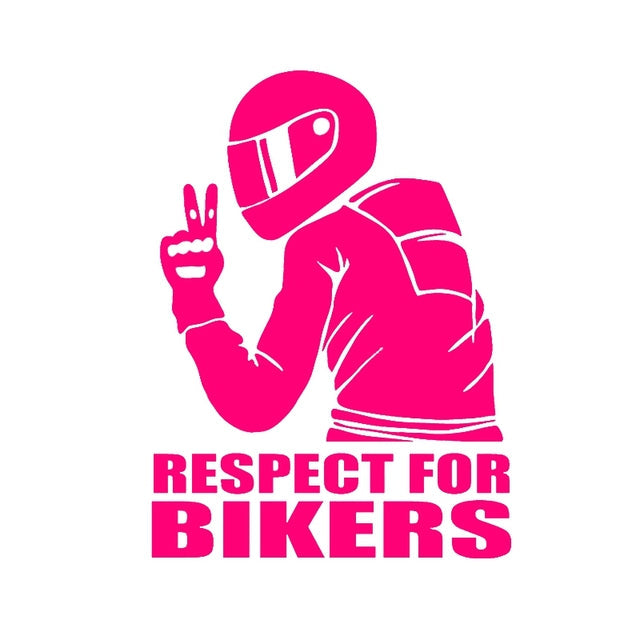 Cool 'Respect for Bikers' Vinyl Car Sticker