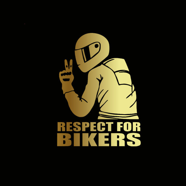 Cool 'Respect for Bikers' Vinyl Car Sticker