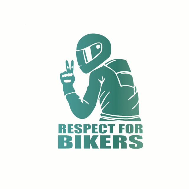Cool 'Respect for Bikers' Vinyl Car Sticker