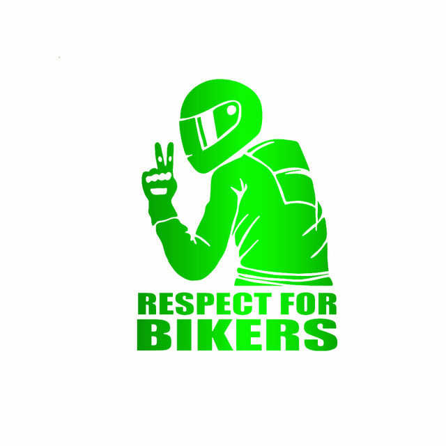 Cool 'Respect for Bikers' Vinyl Car Sticker