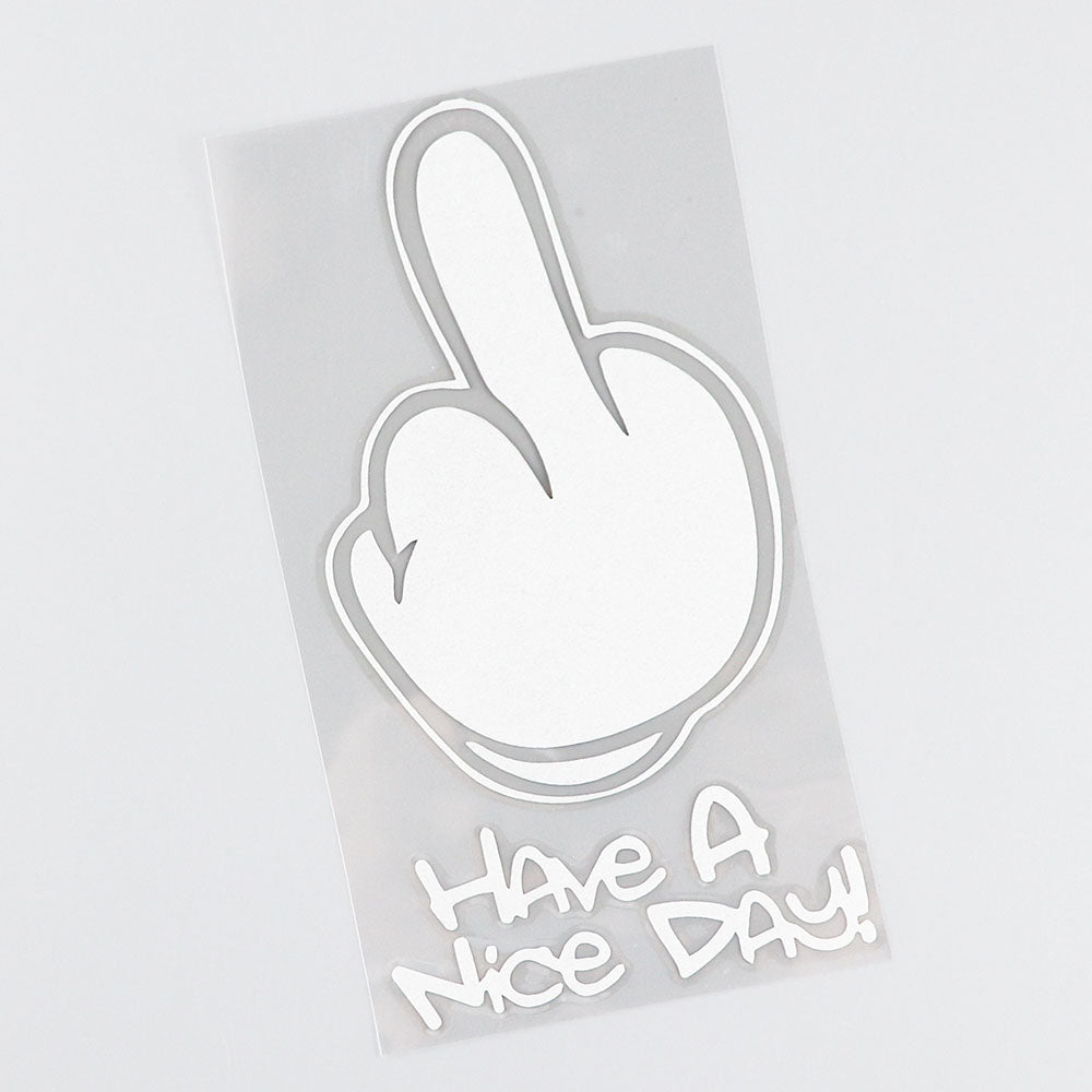 Meme 'Have A Nice Day! | F U' Vinyl Car Sticker
