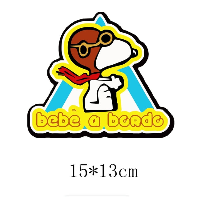 Bebe A Bordo 'Dog Pilot | Triangle Warning Sign' Vinyl Car Sticker