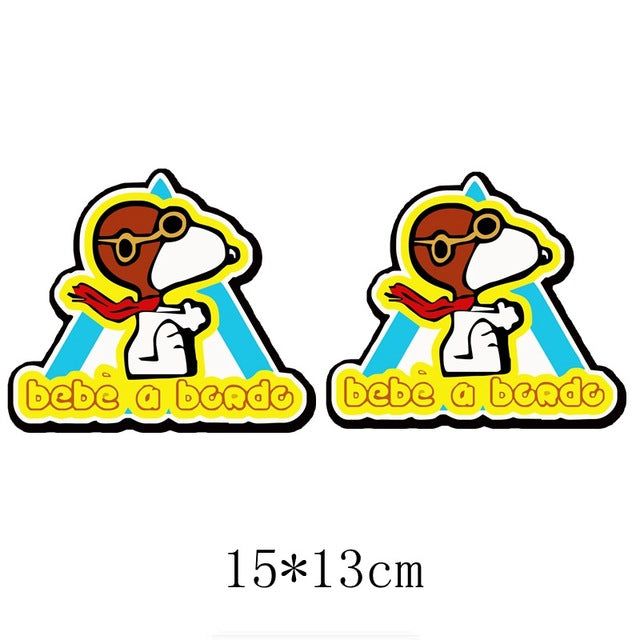 Bebe A Bordo 'Dog Pilot | Triangle Warning Sign' Vinyl Car Sticker