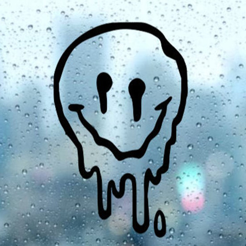 Cool 'Melting Smiley Face' Vinyl Car Sticker