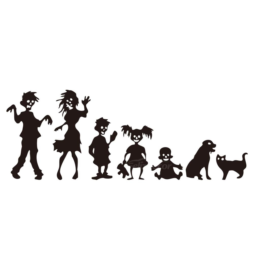 Halloween 'Zombie Family | Portrait' Vinyl Car Sticker