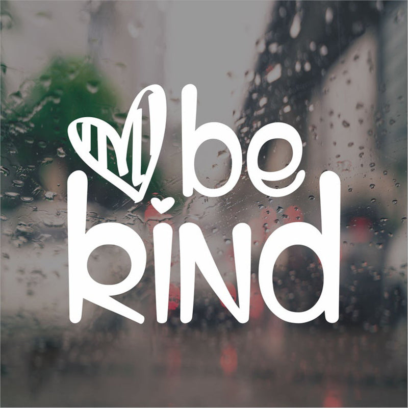 Cute 'Be Kind | Heart' Vinyl Car Sticker