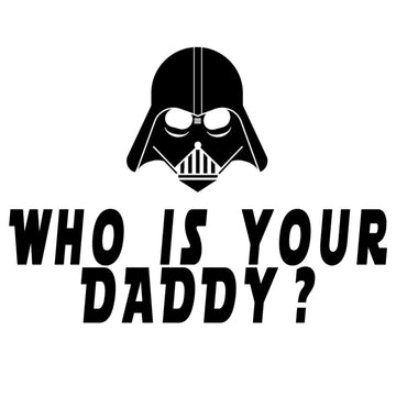 Star Wars 'Darth Vader Helmet | Who Is Your Daddy?' Vinyl Car Sticker