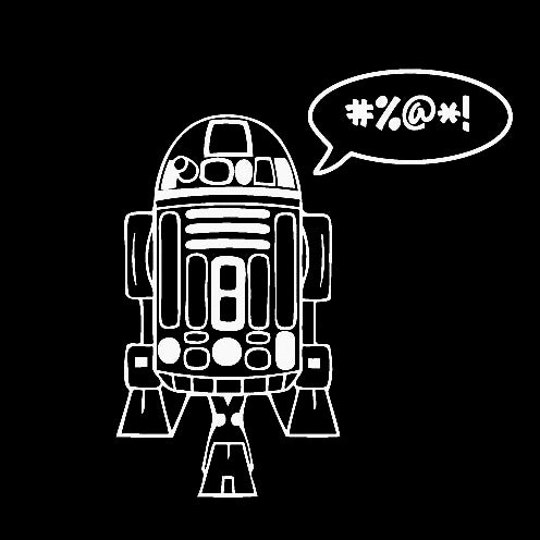 Star Wars 'R2-D2 | Speech Bubble' Vinyl Car Sticker