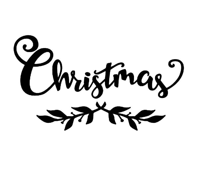 Cool 'Christmas Word' Vinyl Car Sticker