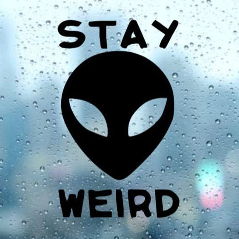 Stay Weird 'Alien Face' Vinyl Car Sticker