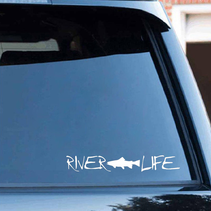 River Life 'Trout Fish' Vinyl Car Sticker