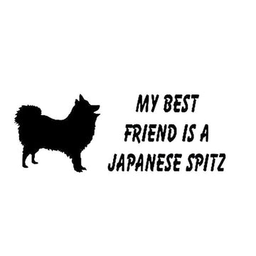 'My Best Friend Is A Japanese Spitz' Vinyl Car Sticker