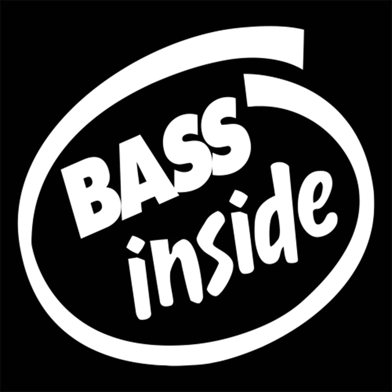 Cool 'Bass Inside' Vinyl Car Sticker