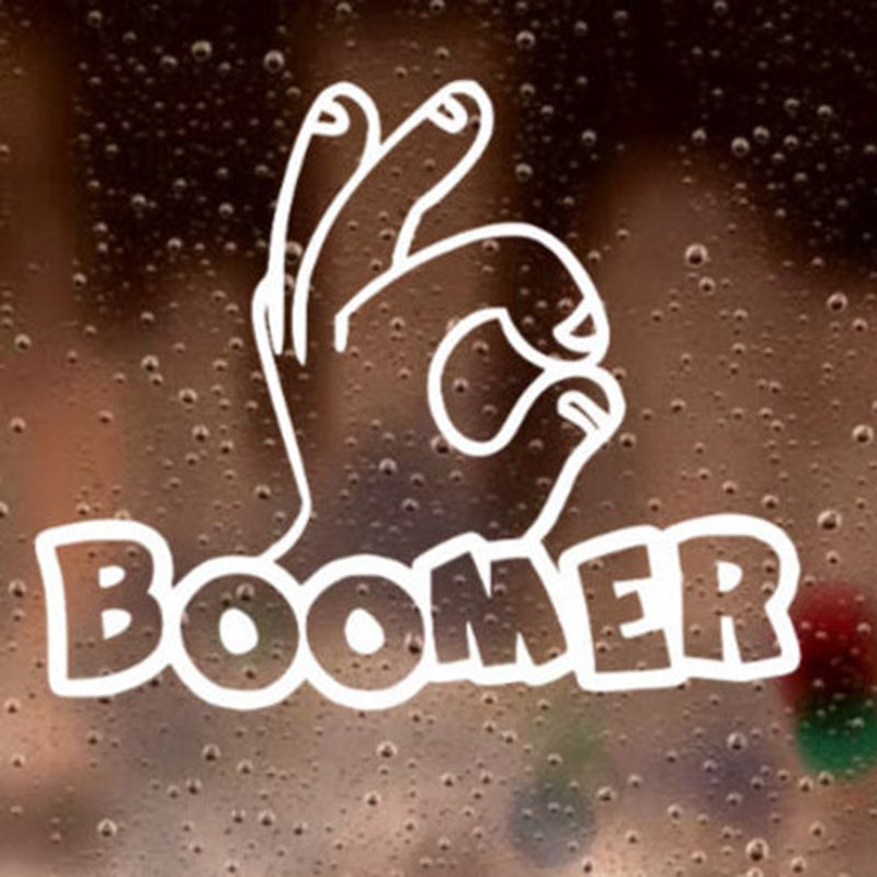 OK Hand Sign 'Boomer' Vinyl Car Sticker