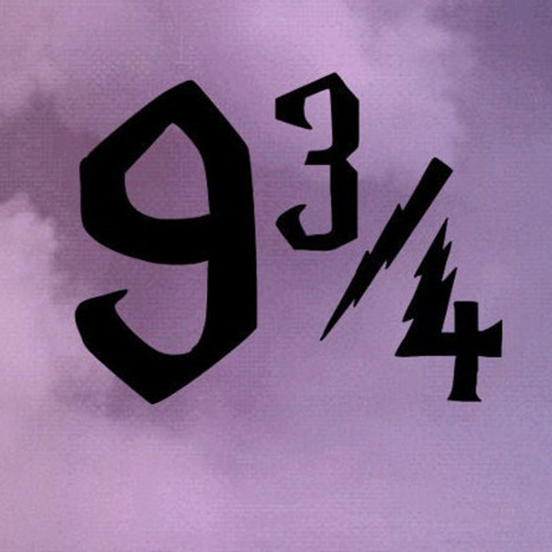 Cool '9 3/4 Number' Vinyl Car Sticker