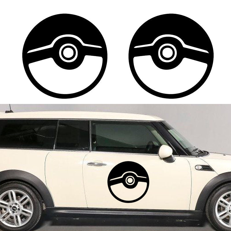 Pokémon 'Poké Ball | Black and White | Set of 2' Vinyl Car Sticker