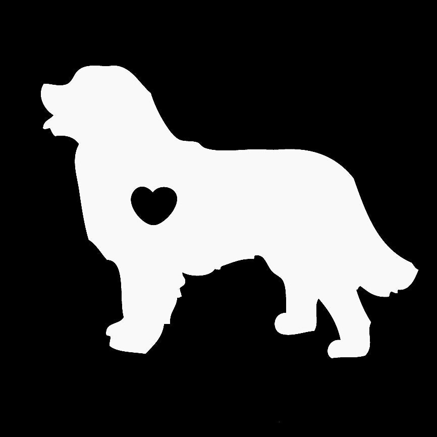Bernese Mountain Dog 'Heart' Vinyl Car Sticker