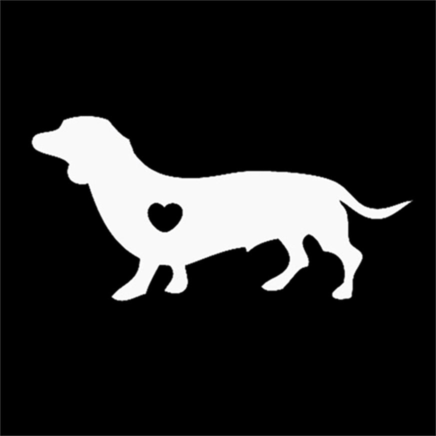 'I Love My Dachshund Dog' Vinyl Car Sticker