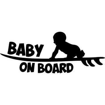 Baby On Board 'Crawling' Vinyl Car Sticker