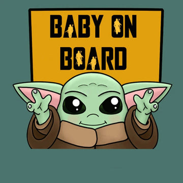 Star Wars 'Baby Yoda | Baby On Board | Raising Hands' Vinyl Car Sticker